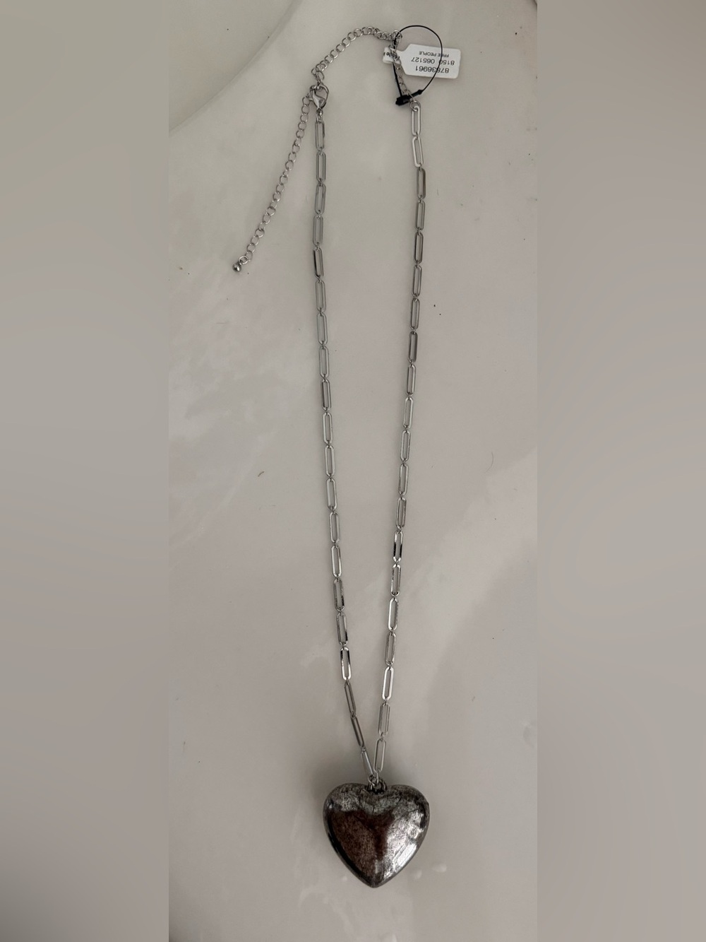 NWT Free People Silver Heart Pendant Necklace - Women's Jewelry